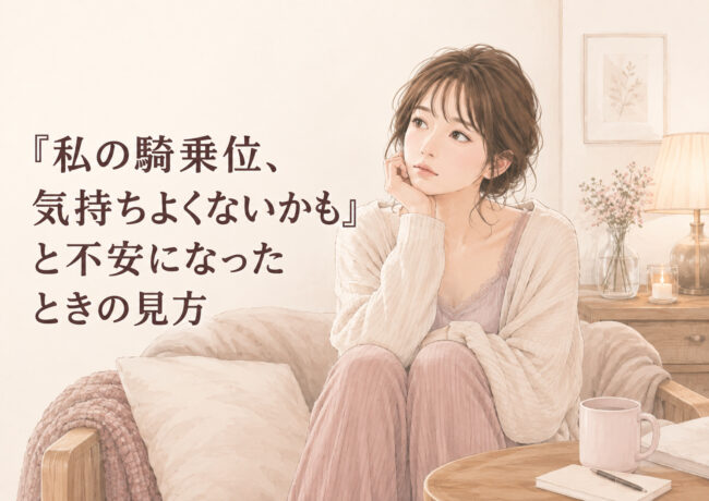 「私の騎乗位、気持ちよくないかも」と不安になったときの見方