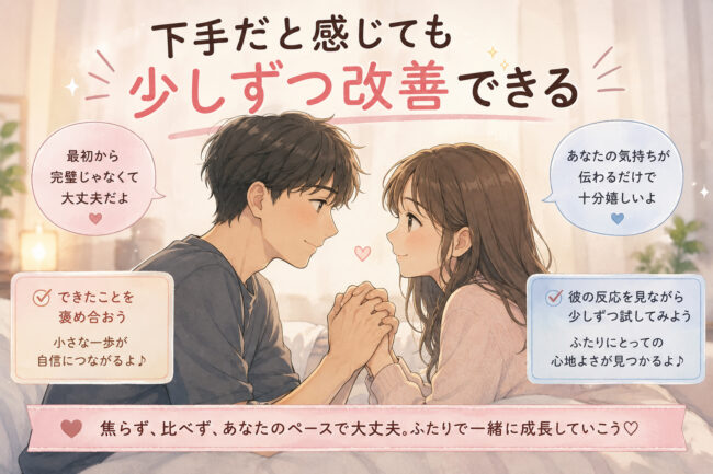 フェラが下手だと感じても少しずつ改善できる