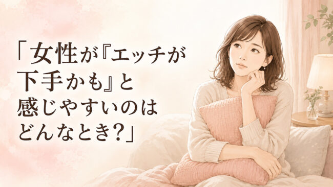女性が「エッチが下手かも」と感じやすいのはどんなとき？